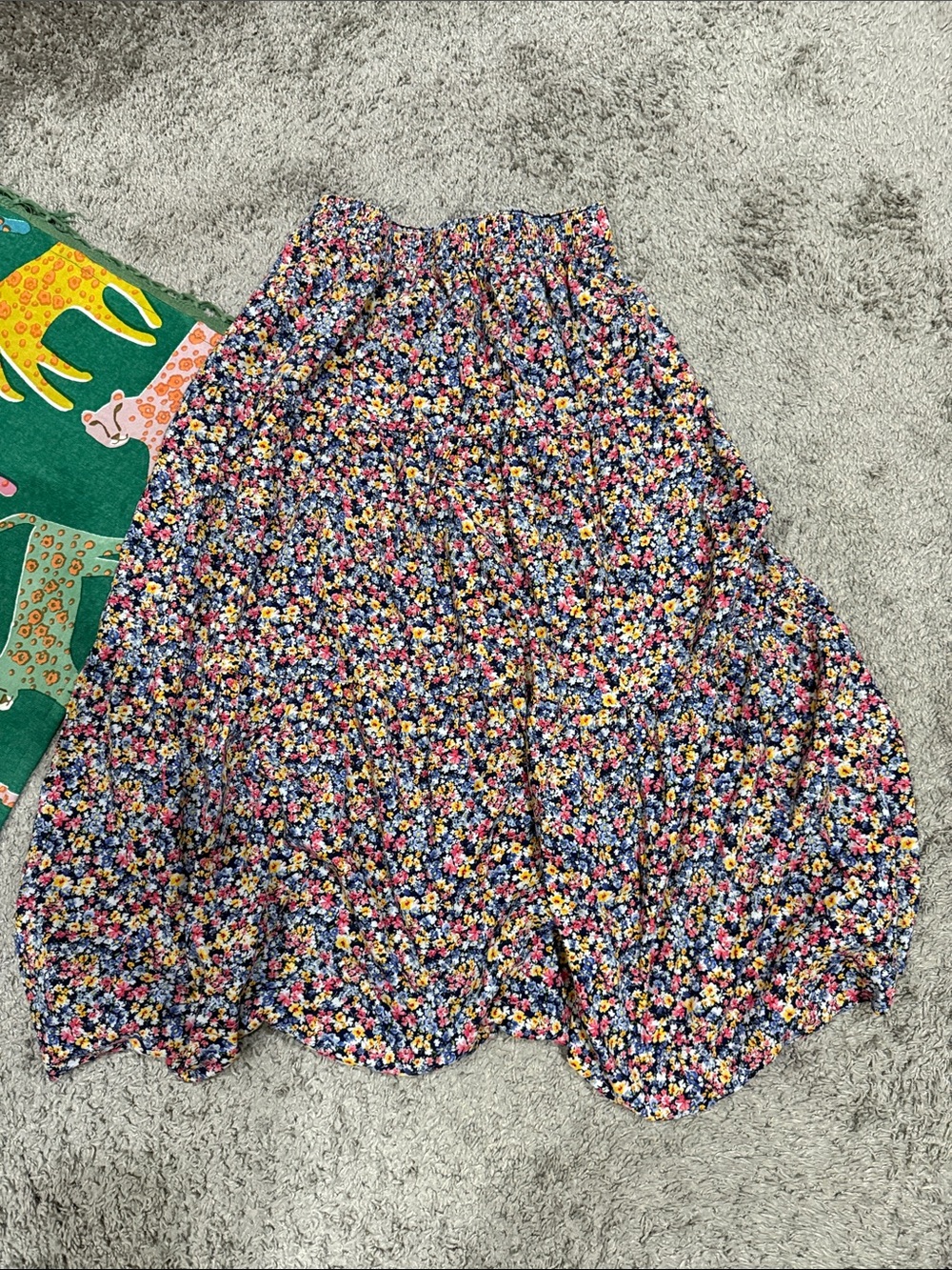 Old Navy Floral Tiered Maxi Skirt - Blue, Pink, Yellow small - Picture 2 of 4